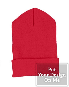 Personalized heavyweight cuffed knit caps