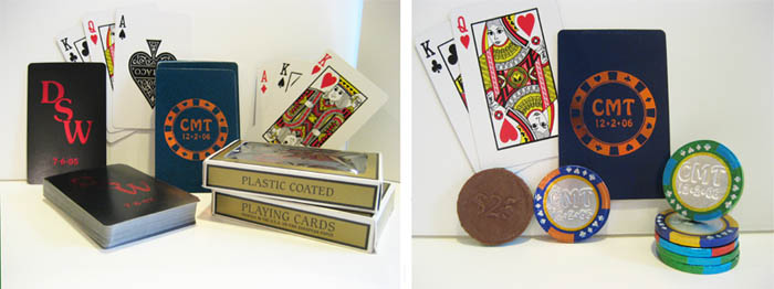 Personalized playing cards - Custom poker chips